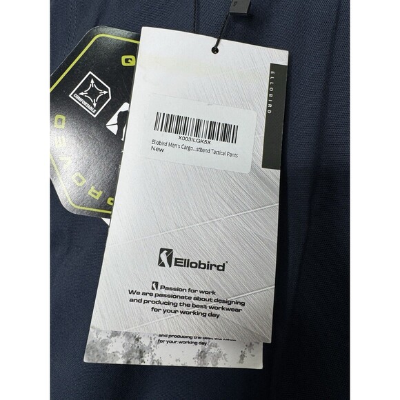 NWT Ellobird 40x32 Men's Cargo Tactical Double Knee Pants W Knee Pads Workwear - Picture 12 of 16